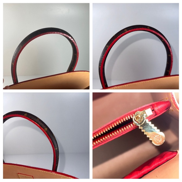 Louis Vuitton Monogram Calf Hair Spikes Iconoclasts Christian Louboutin Tote Red - Picture 13 of 16